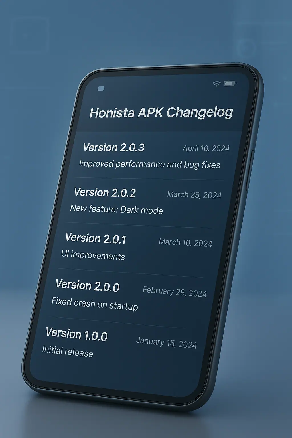 Honista apk  Changelog